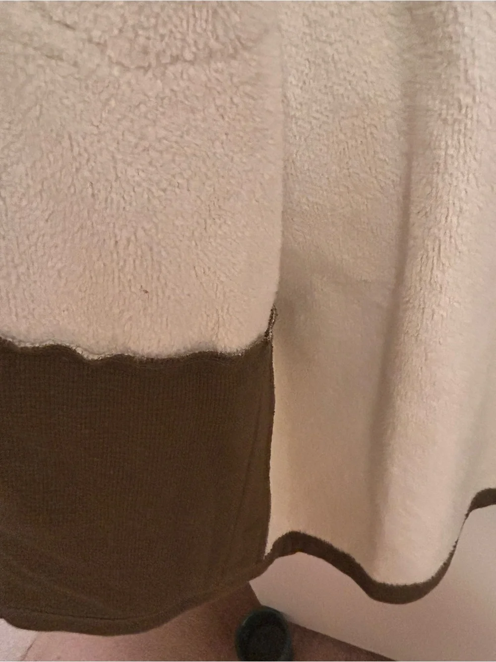 Duluth Trading Co Olive Waffle-Knit Sherpa-Lined Shirt Jacket